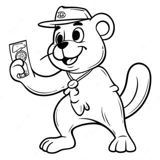 Buc Ee S Beaver Mascot Coloring Page 60434-48482