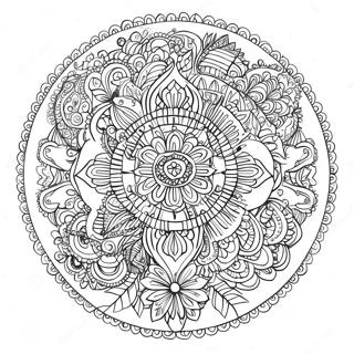 Intricate Animal Mandala Coloring Page 60613-48619