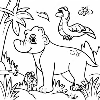 Detailed Jungle Animals Coloring Page 60614-48621