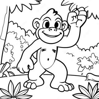 Dixie Kong In A Colorful Jungle Coloring Page 60714-48700