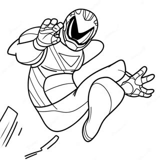 Beast Morphers Red Ranger Action Pose Coloring Page 60984-48916