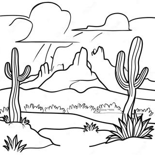 Southwest Landscape Coloring Page 61923-49650