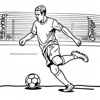 Soccer Player Dribbling The Ball Coloring Page 62243-49906