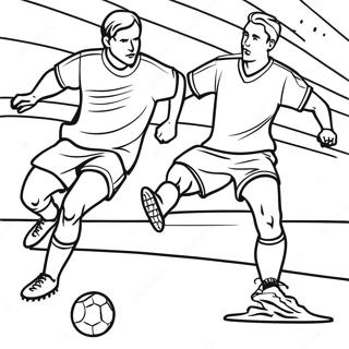 Exciting Soccer Match Coloring Page 62244-49911