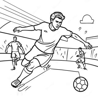 Exciting Soccer Match Coloring Page 62244-49912