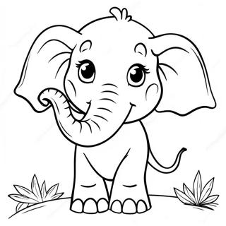 E Is For Elephant Coloring Page 62523-50125