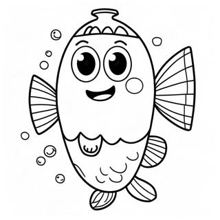 Fishstick In Colorful Costume Coloring Page 62674-50253