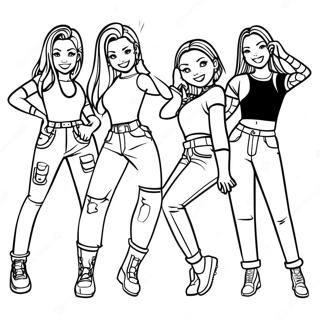 Itzy Members In Fun Poses Coloring Page 62694-50278