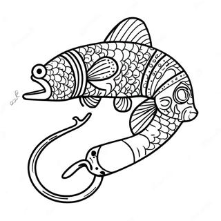 Colorful Fishing Lure Coloring Page 62844-50389