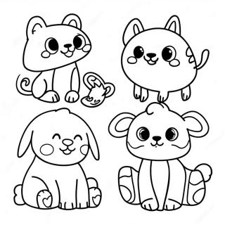 Easy Word Coloring Page With Fun Animals 6296-5133