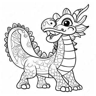 Festive Dragon Dance Coloring Page 6317-5153