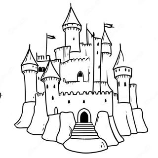 Medieval Castle Coloring Page 6346-5175