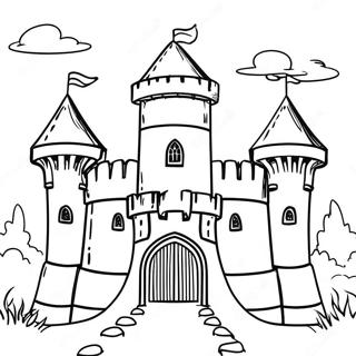 Medieval Castle Coloring Page 6346-5176