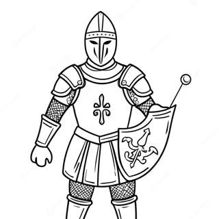 Charming Medieval Knight Coloring Page 6347-5181