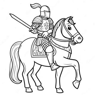 Charming Medieval Knight Coloring Page 6347-5182