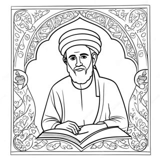 Prophet Muhammad With Quran Coloring Page 63564-50953