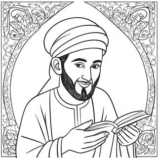 Prophet Muhammad With Quran Coloring Page 63564-50954