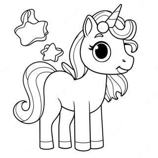 Agnes With Fluffy Unicorn Coloring Page 63964-51270