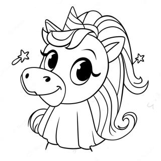 Agnes With Fluffy Unicorn Coloring Page 63964-51272