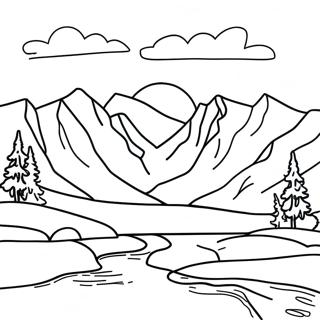 Colorado Mountains Coloring Page 64213-51469