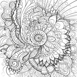 Fractal Mandala Coloring Page 64363-51590