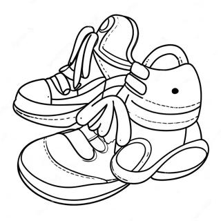 Cute Girl Shoes Coloring Page 64693-51849