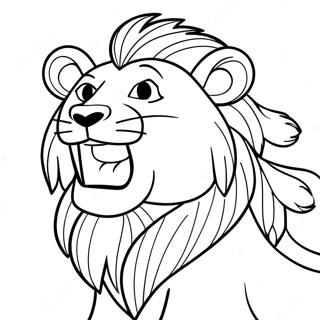 Alex The Lion Roaring Coloring Page 65044-52129