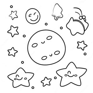 Stars And Moon Coloring Page 65243-52283