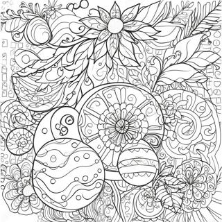 Christmas Zentangle Patterns Coloring Pages