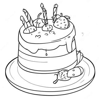 Wayne Thiebaud Cake Coloring Page 65453-52455