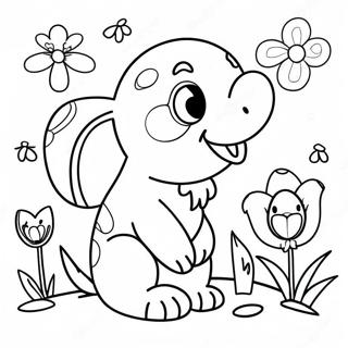 Cheerful Spring Animals Coloring Page 6587-5367