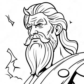 Zeus With Thunderbolt Coloring Page 6607-5381