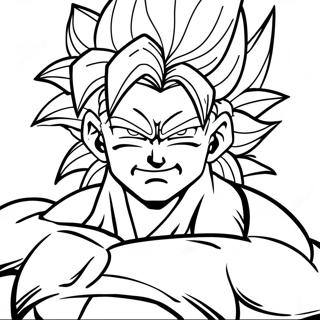 Broly Super Saiyan Transformation Coloring Page 6646-5416