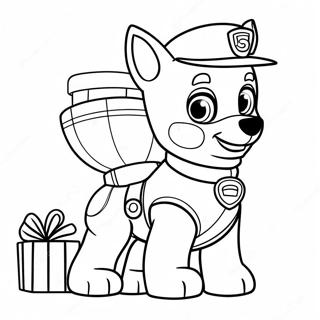 Christmas Paw Patrol Coloring Page 671-535