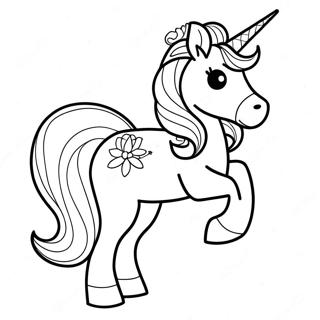 Sparkling Unicorn Princess Coloring Page 6737-5485