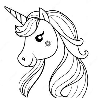 Sparkling Unicorn Princess Coloring Page 6737-5486