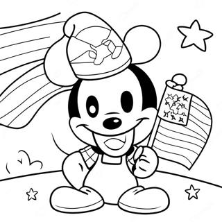 Mickey Mouse 4th Of July Celebration Coloring Page 67643-54231
