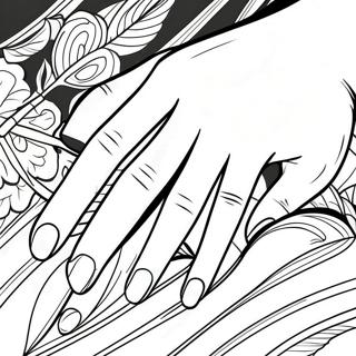 Hand Nail Coloring Page 67813-54367