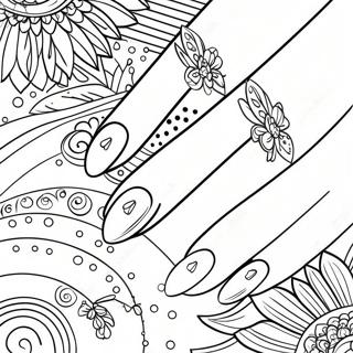 Sparkly Nail Art Coloring Page 67814-54370