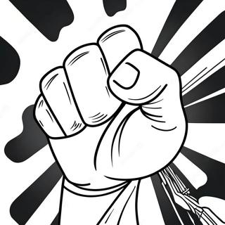 Powerful Black Lives Matter Fist Coloring Page 67844-54400