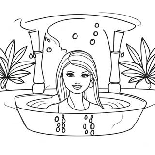 Barbie Swimming Pool Coloring Page 68203-54678