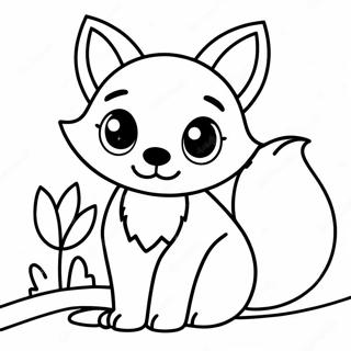 Kawaii Fox Coloring Pages