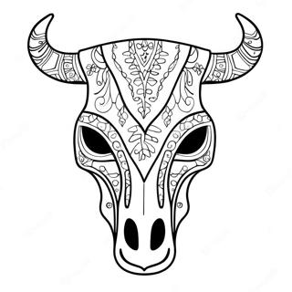 Cow Skull Coloring Page 68653-55038