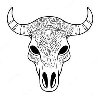 Cow Skull Coloring Page 68653-55039