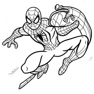 Venomous Spiderman In Action Coloring Page 68984-55308