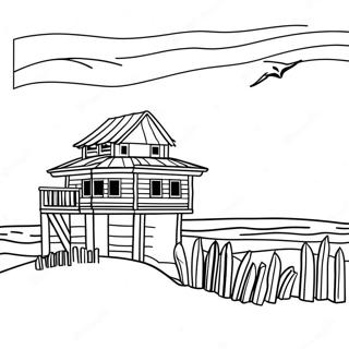 Obx Beach Scene Coloring Page 69553-55749