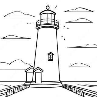 Obx Lighthouse At Sunset Coloring Page 69554-55758