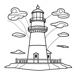 Obx Lighthouse At Sunset Coloring Page 69554-55759