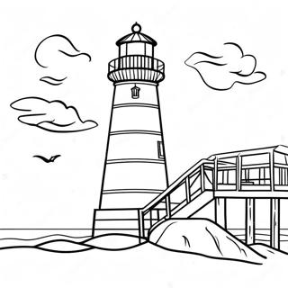 Obx Lighthouse At Sunset Coloring Page 69554-55760