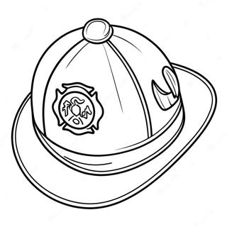 Bright Red Fireman Hat Coloring Page 69804-55958